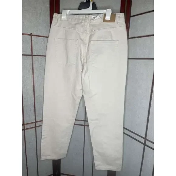 Cotton On Mom Jeans Soft Taupe High Waisted - Size 12 - Picture 4 of 9